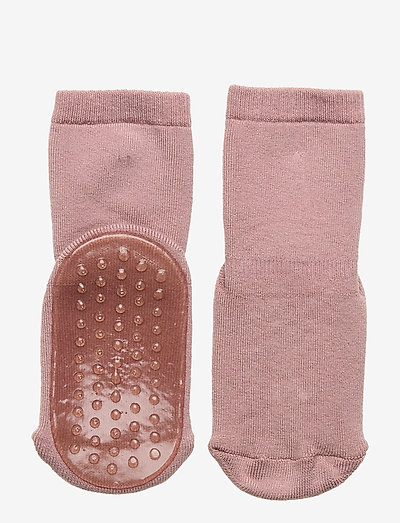 Cotton socks with anti-slip - strømper & undertøj - rose grey