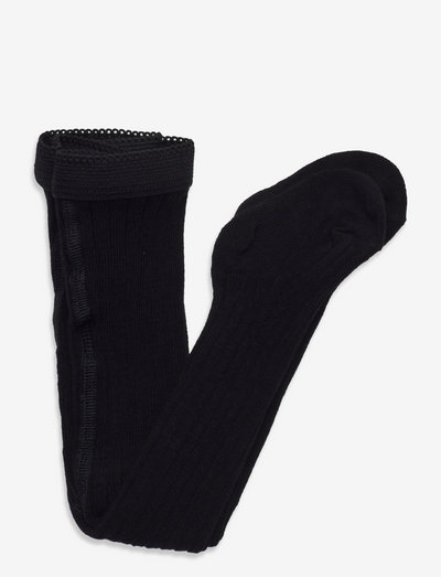 Cotton rib tights - sukkahousut - 8/black
