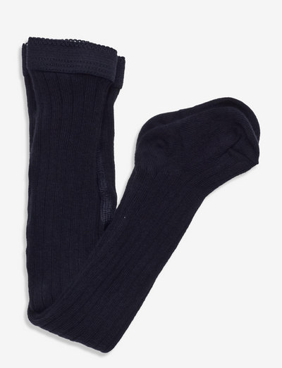 Cotton rib tights - strømper & undertøj - 96/dark navy