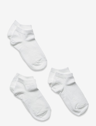 3-pack cotton sneaker socks - strømper & undertøj - white