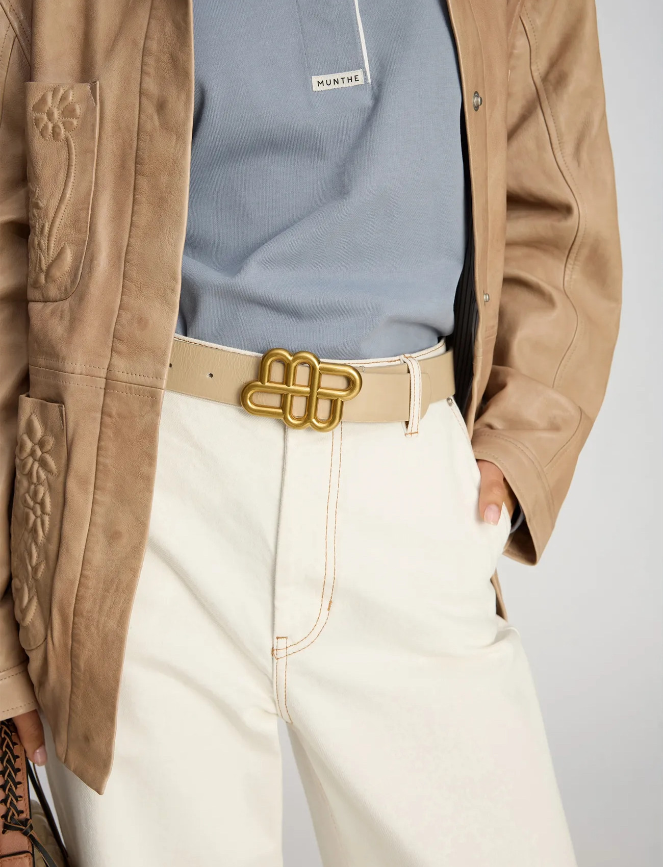Munthe Latter, S/M, Cream, Belts > Casual Belt, Dame
