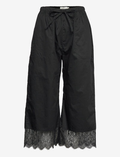 BOWIE - pantalons larges - black