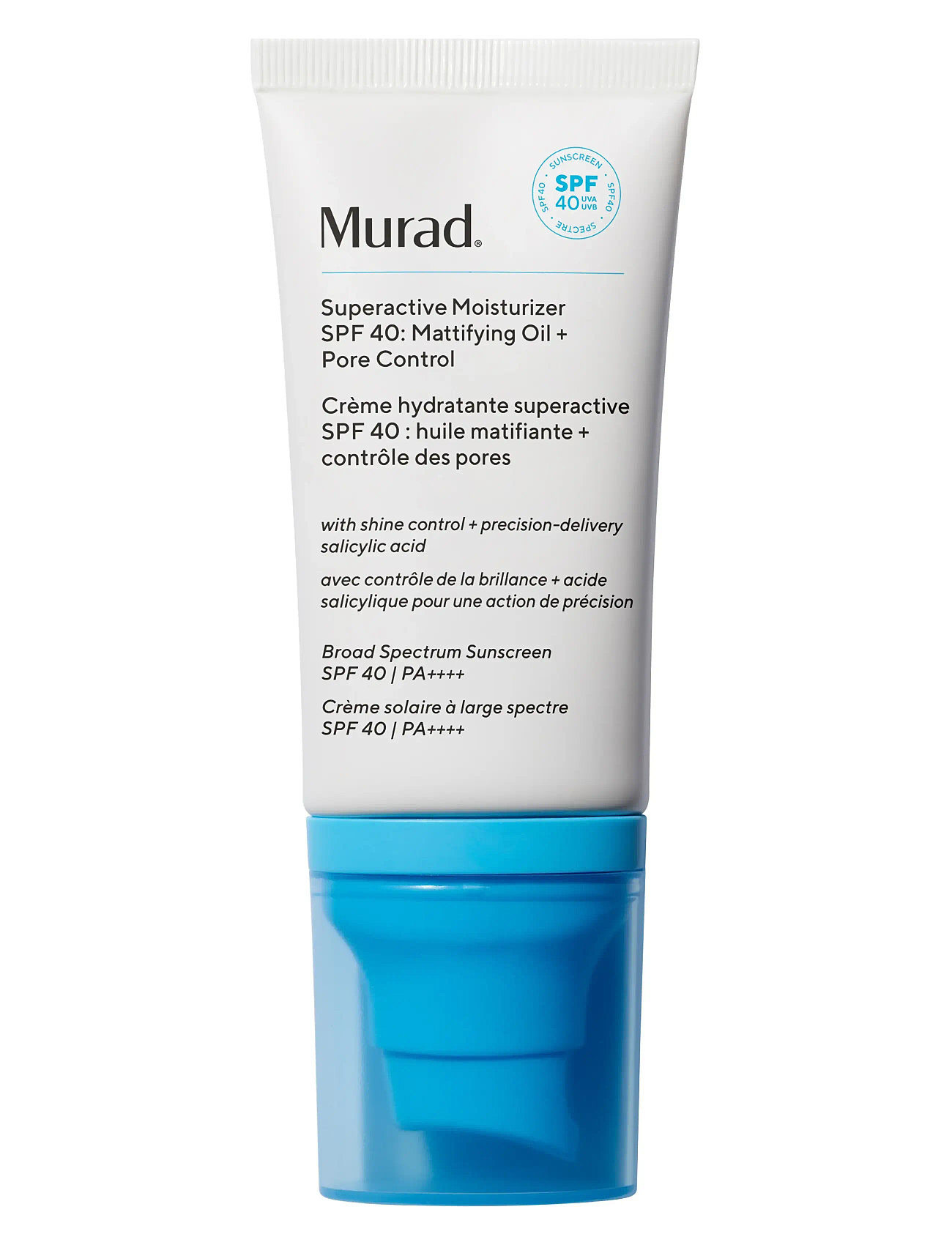 Murad Superactive Spf 40 Moisturizer: Mattifying Oil + Pore Control 50 ml, 50 ml, Nude, Fugtighedscreme > Dagcreme, Dame