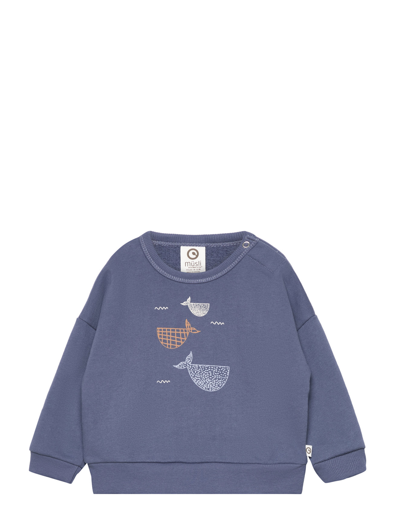 Müsli by Green Cotton Whale Sweatshirt Baby 149.40 kr | Stort udvalg af designer mærker | Booztlet.com