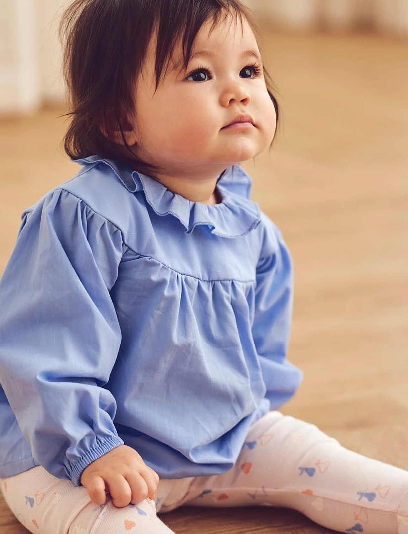 Müsli by Green Cotton Picnic Frill Leggings Baby, 74, Pink, Underdele > Leggings, Børn