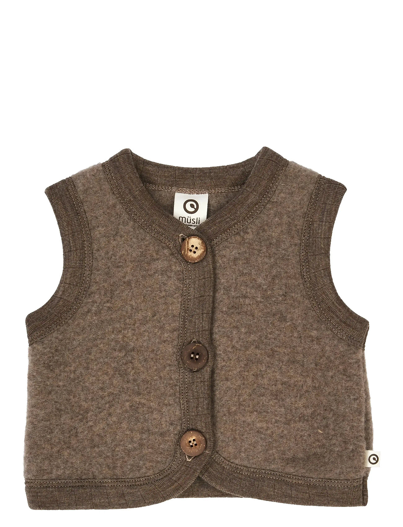 MÜSLI BY Grün Baumwolle Woolly Fleece Vest Braun - 56 - Kinder