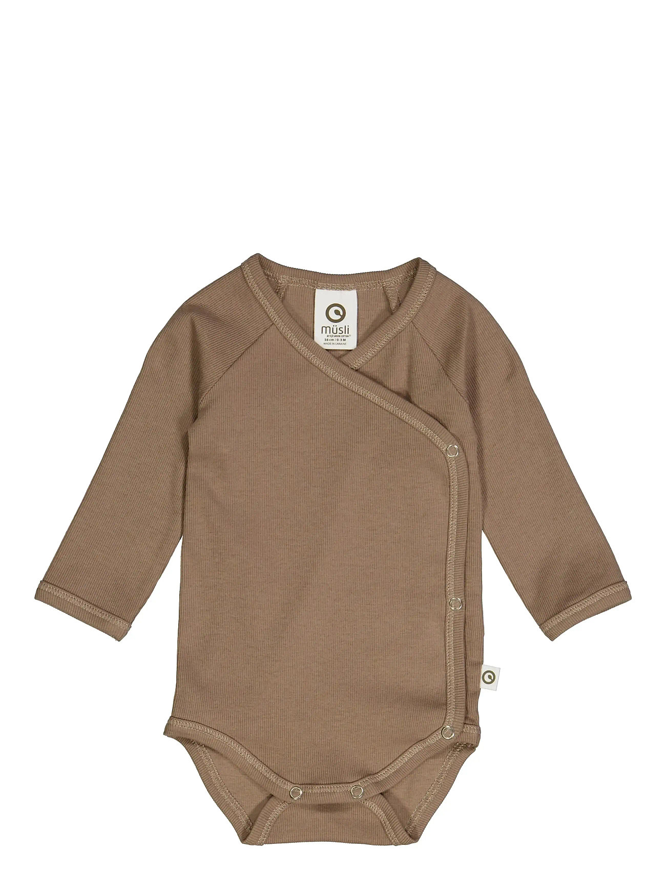 MÜSLI BY Grün Baumwolle Rib L/S Body Braun - 44 - Kinder