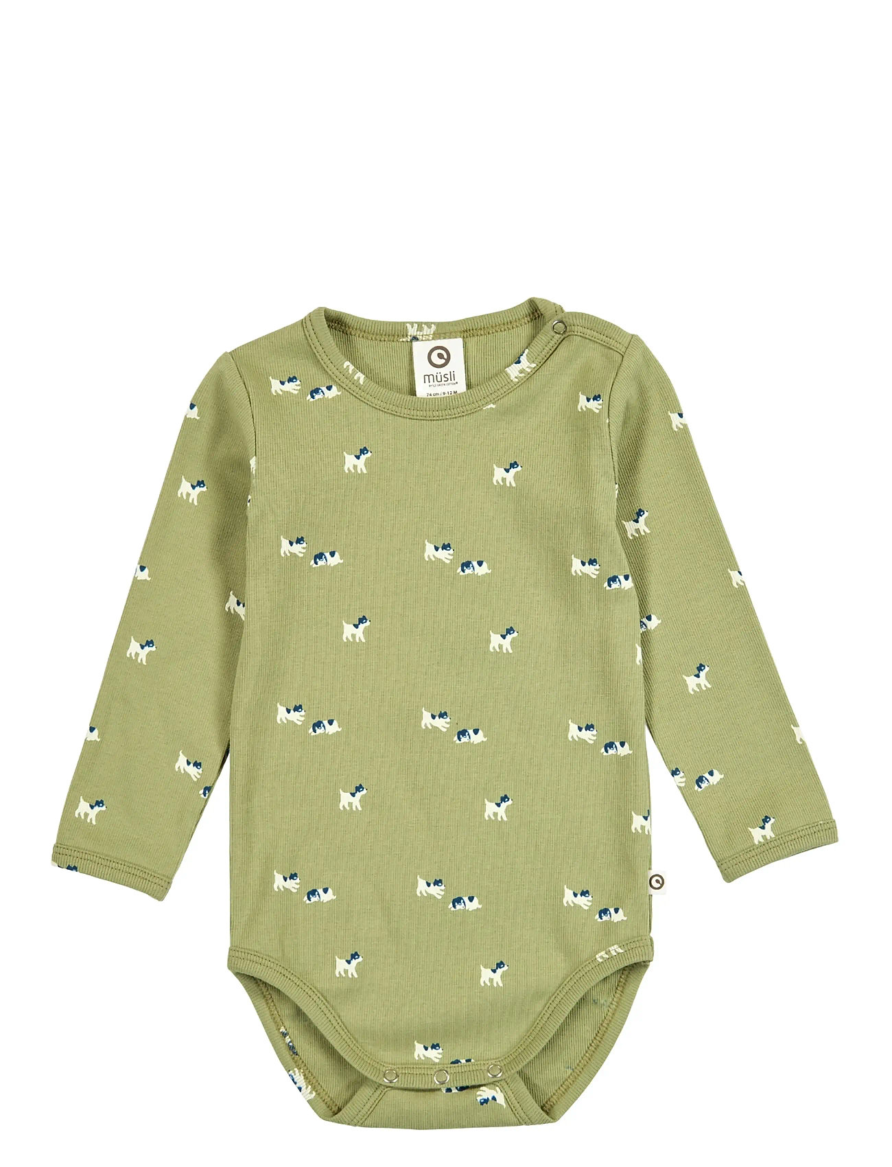 Müsli by Green Cotton Bff L/S Body, 74, Green, Bodys > Langærmede, Børn