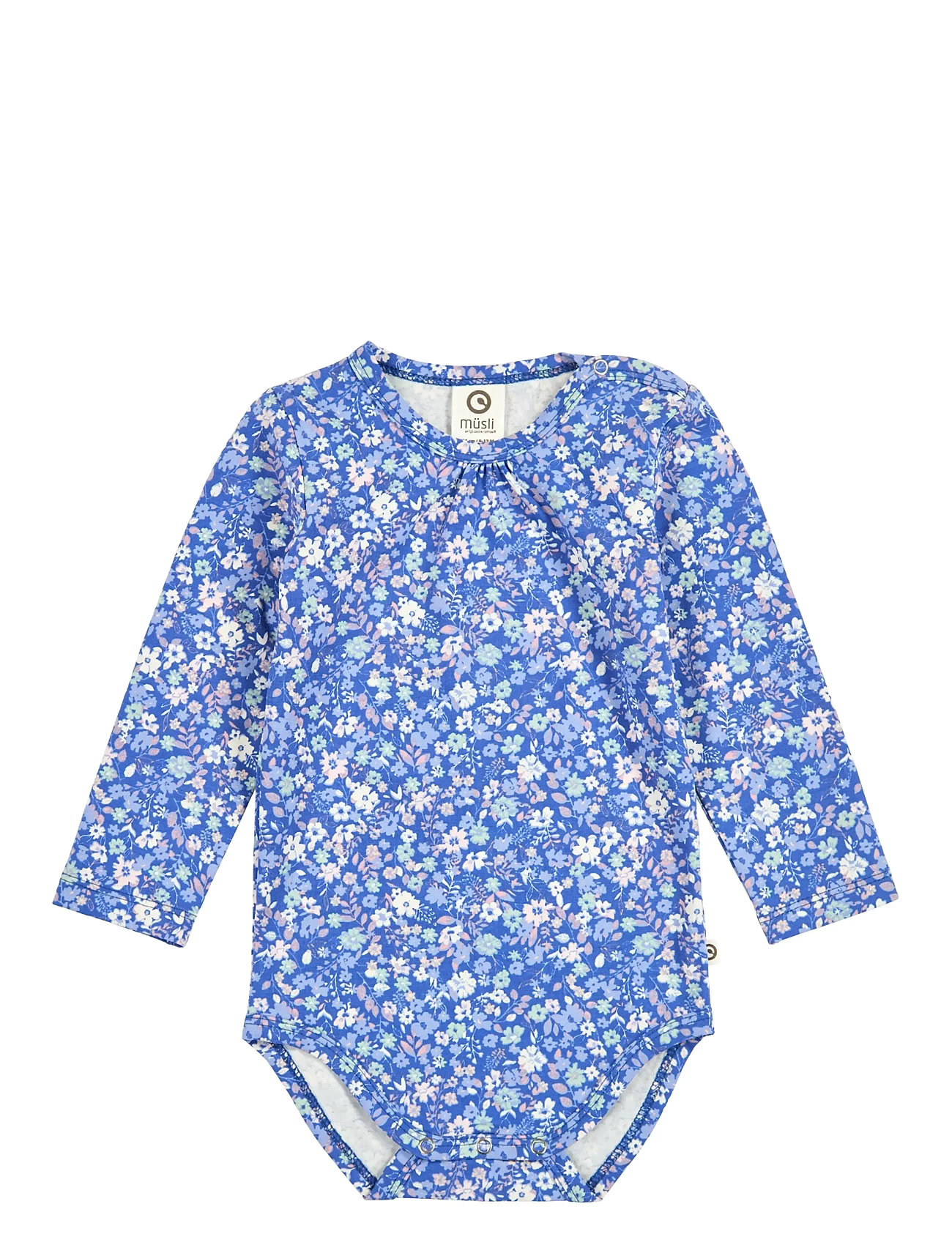 Müsli by Green Cotton Primrose L/S Body, 62, Blue, Bodys > Langærmede, Børn