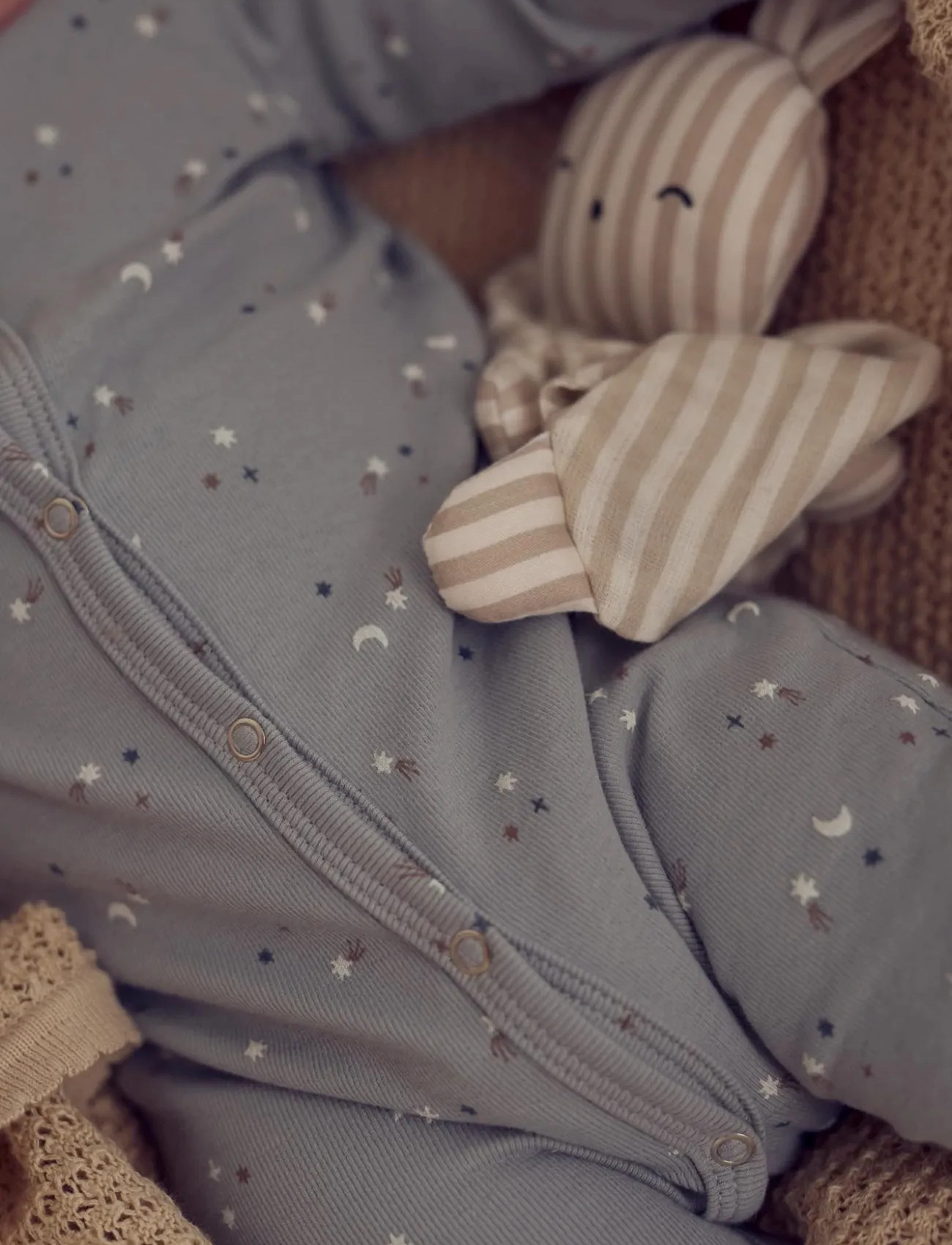 Müsli by Green Cotton Stars Bodysuit, 44, Blue, Bodysuits > Langærmede Bodysuits, Børn