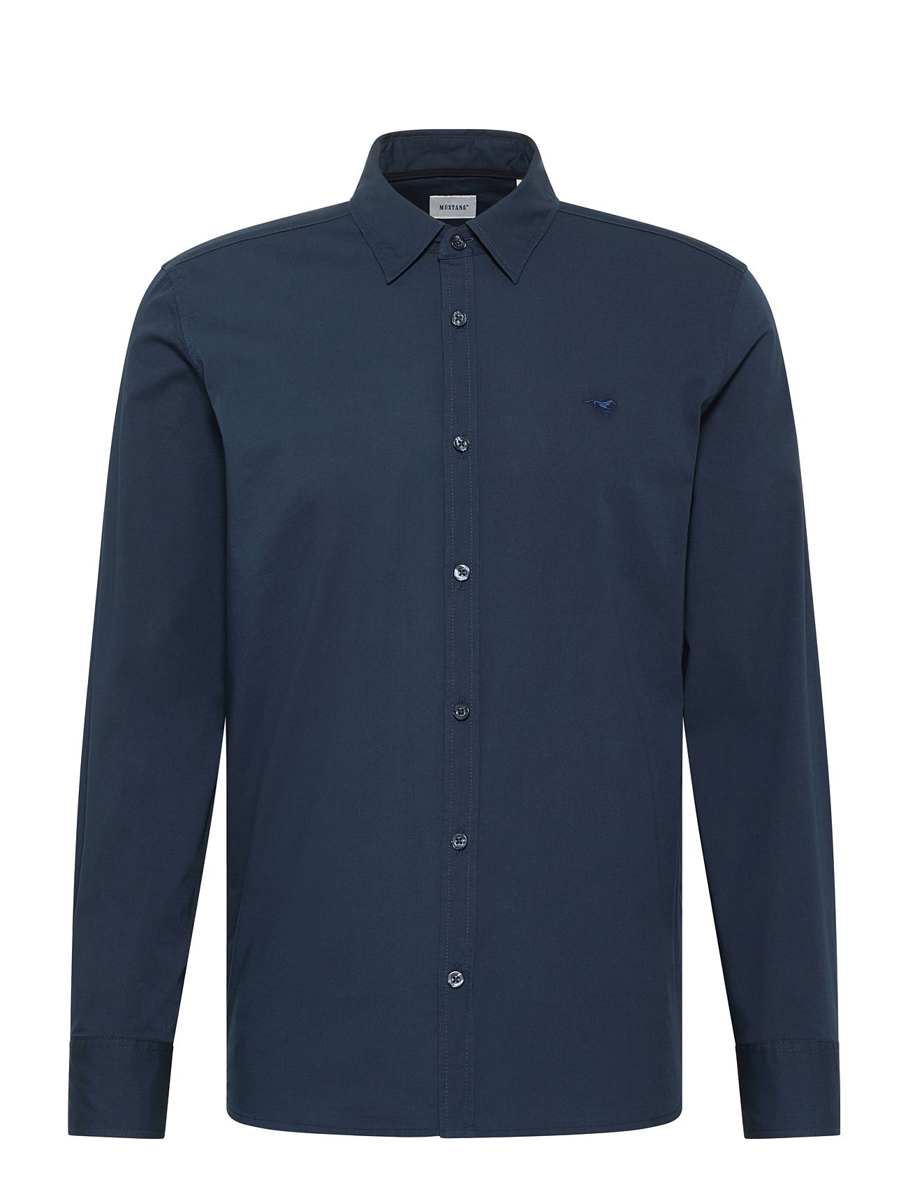 Style Casper Kc Basic Tops T-Langærmet Skjorte Blue MUSTANG