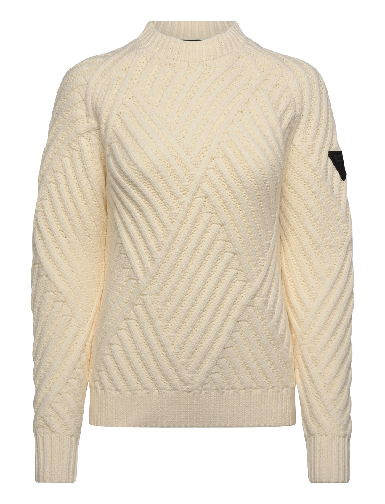 MUSTO W Marina High Crew Neck Knit Beige - L - Damen