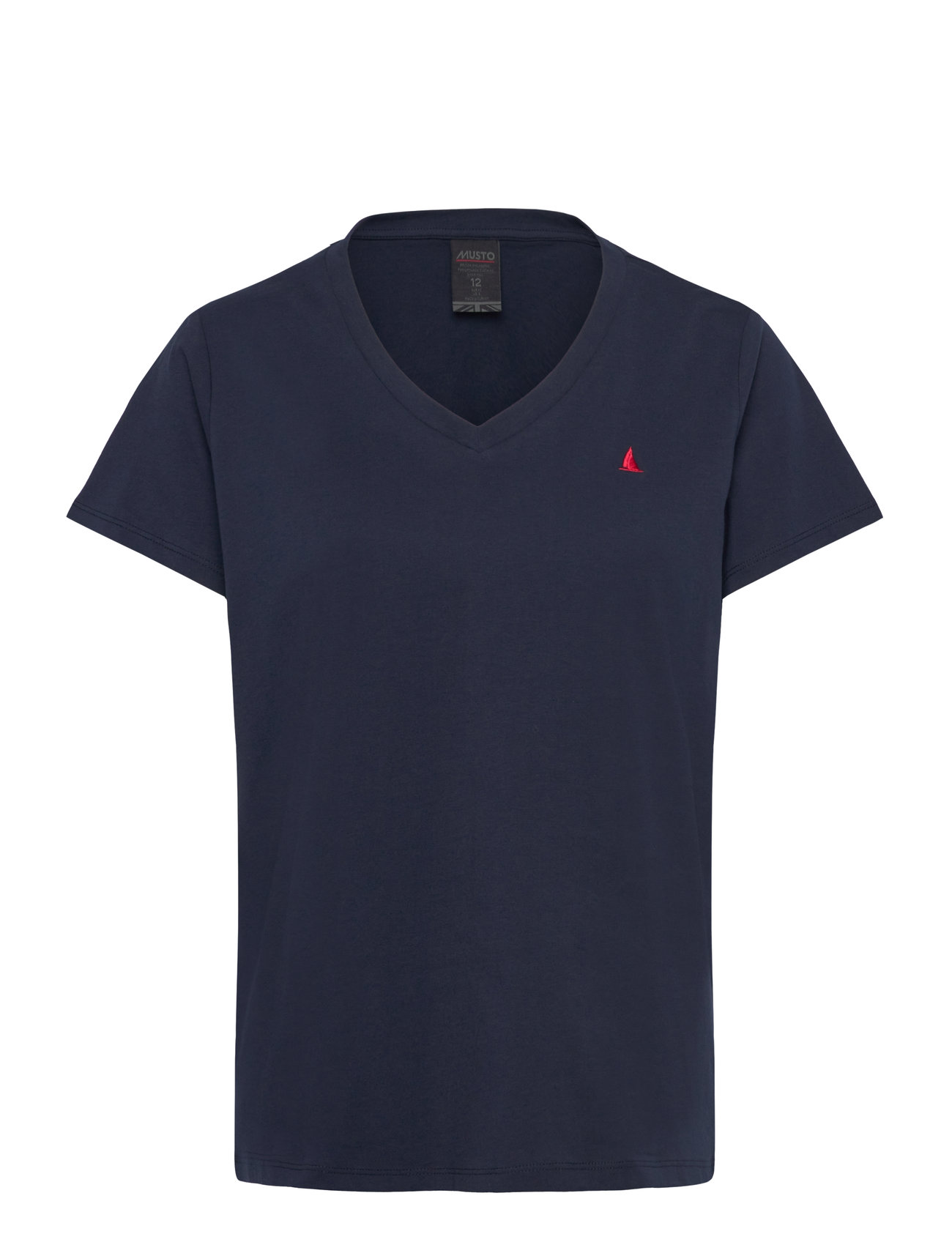 MUSTO W Original V Neck Ss Tee Navy - M - Damen