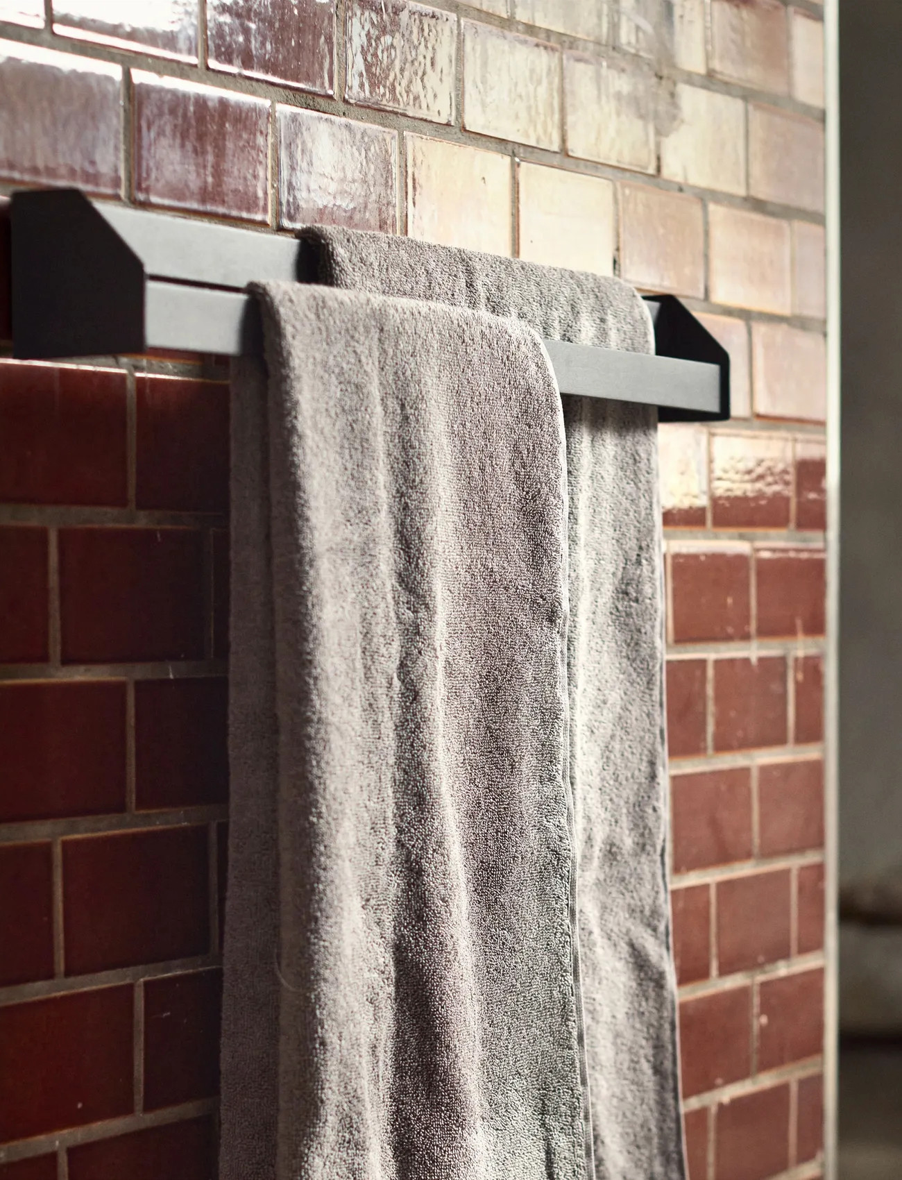 Muubs Towel Rack Tetsu Double - Black, One Size, Black, Knager Og Knopper > Knager, Unisex