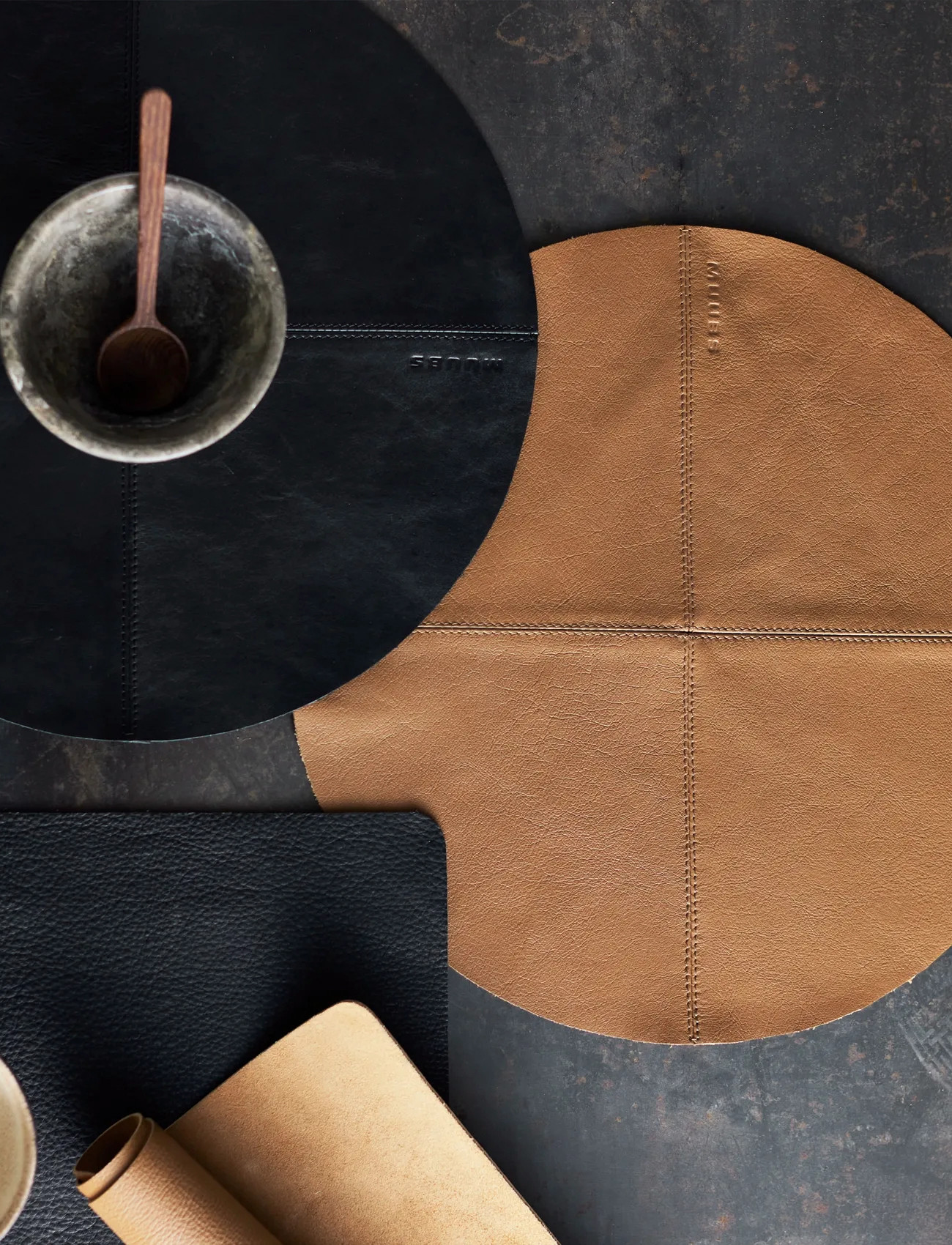 Muubs Camou Dækkeserviet, Ø 36 cm, Black, Tableware > Placemats, Unisex