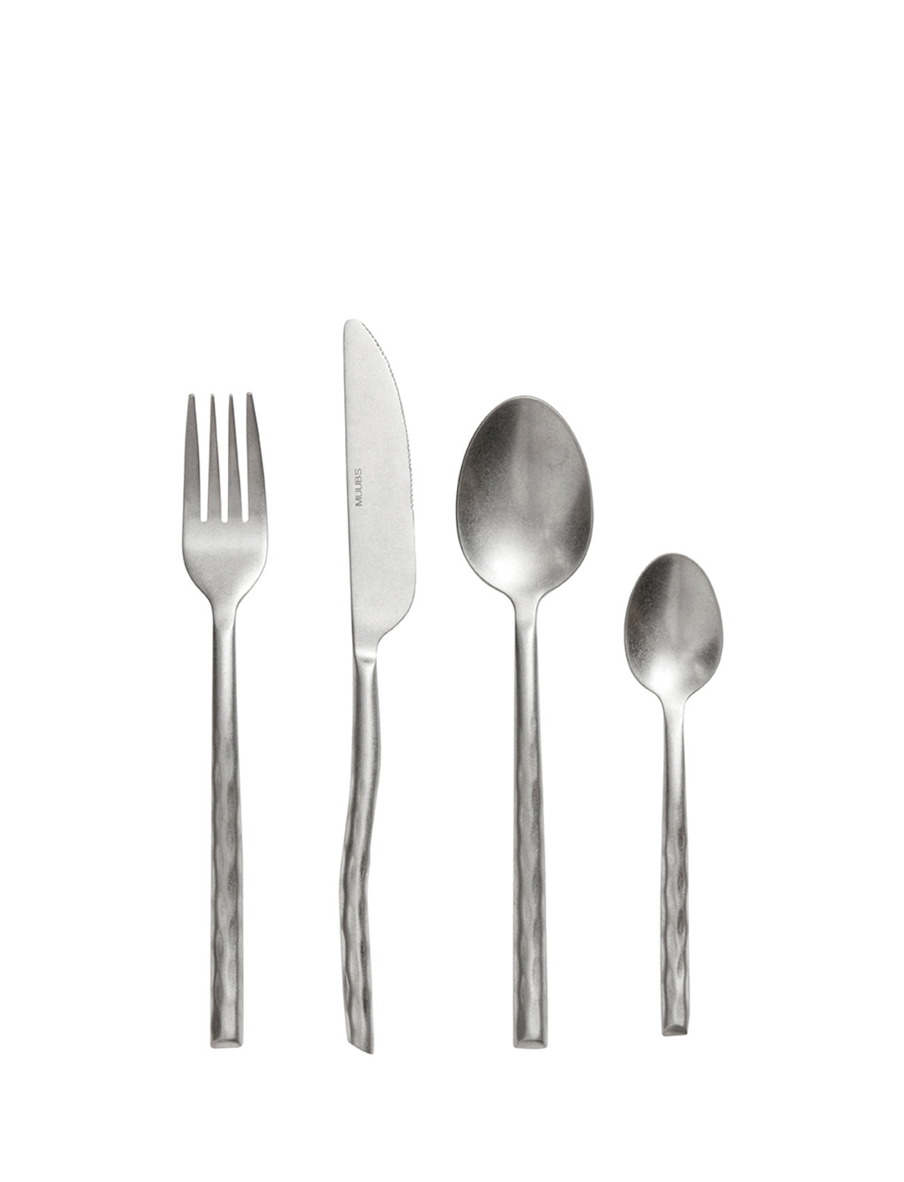 Muubs Cutlery Uta - Stonepolish 16 Pcs, One Size, Silver, Bestik > Bestiksæt, Unisex
