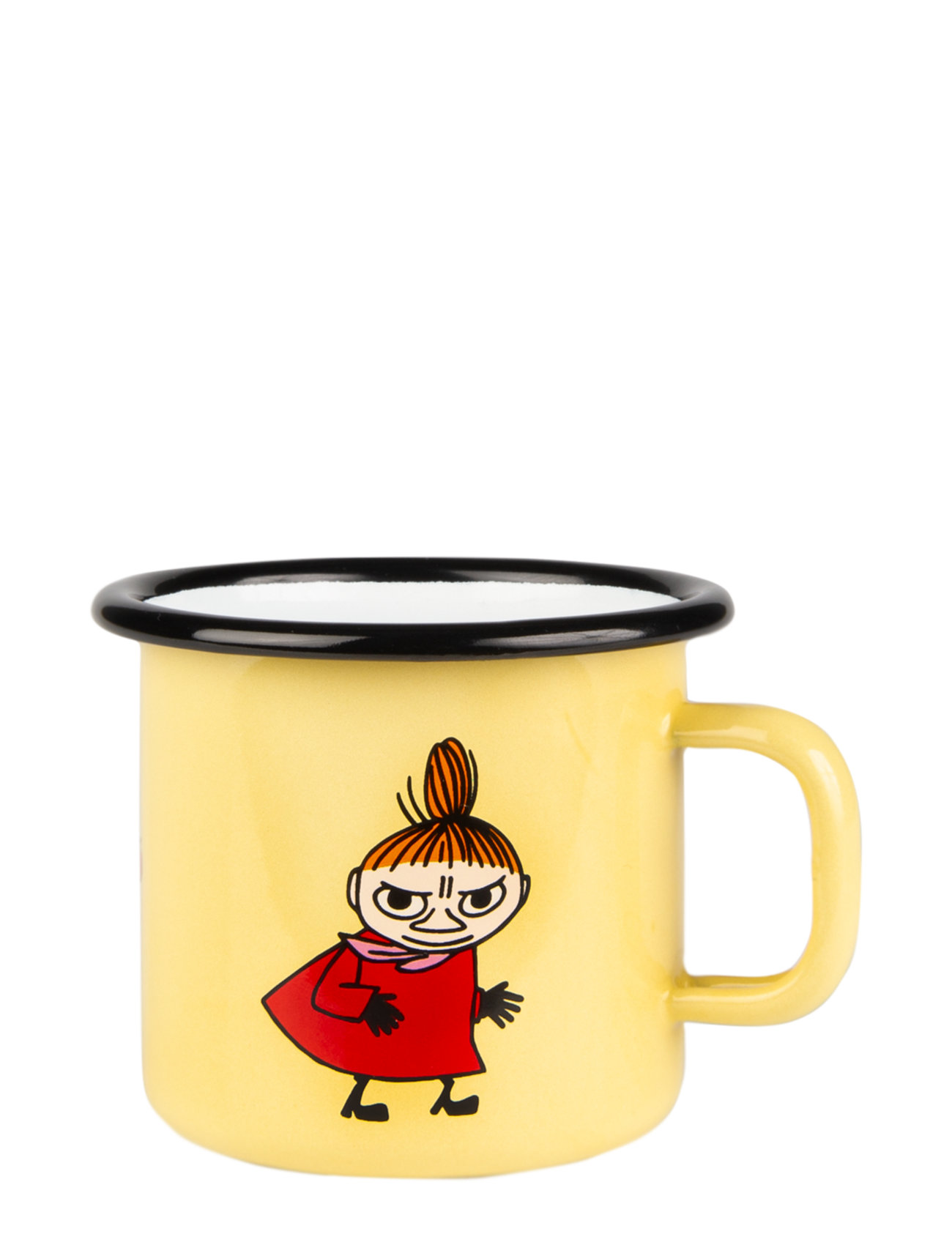 Moomin Enamel Mug 25Cl Little My Home Tableware Cups & Mugs Coffee Cups Yellow Moomin