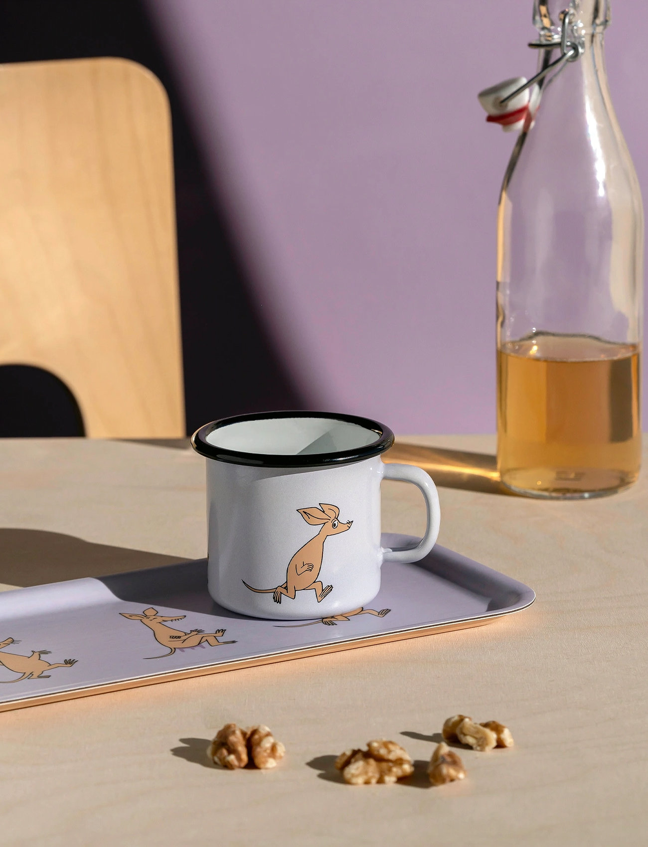 Muurla Moomin Enamel Mug Retro Sniff 2,5Dl, 250 ml, White, Kopper & Krus > Tekopper, Unisex
