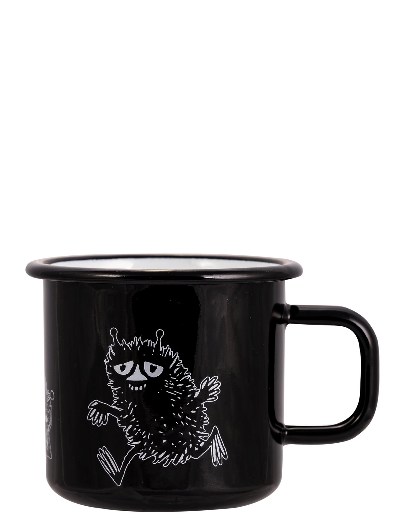 Moomin Enamel Mug 37Cl Stinky Home Tableware Cups & Mugs Coffee Cups Black Moomin