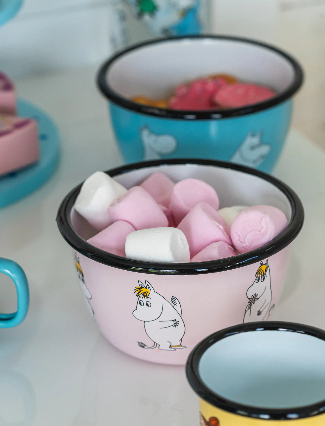 Muurla Moomin Enamel Bowl, 60 CL, Pink, Skåle > Morgenmadsskåle, Unisex