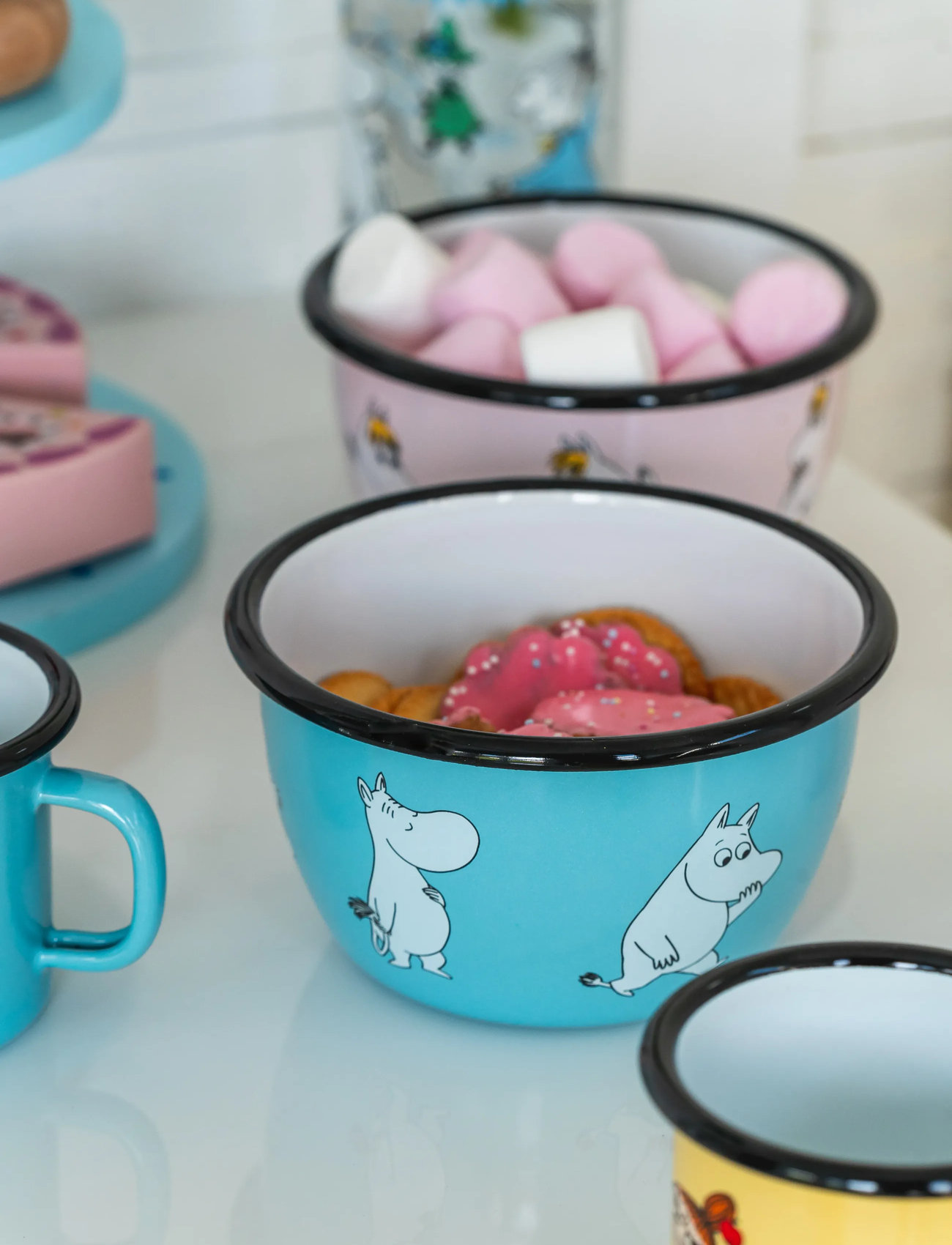 Muurla Moomin Enamel Bowl, 60 CL, Blue, Skåle > Morgenmadsskåle, Unisex