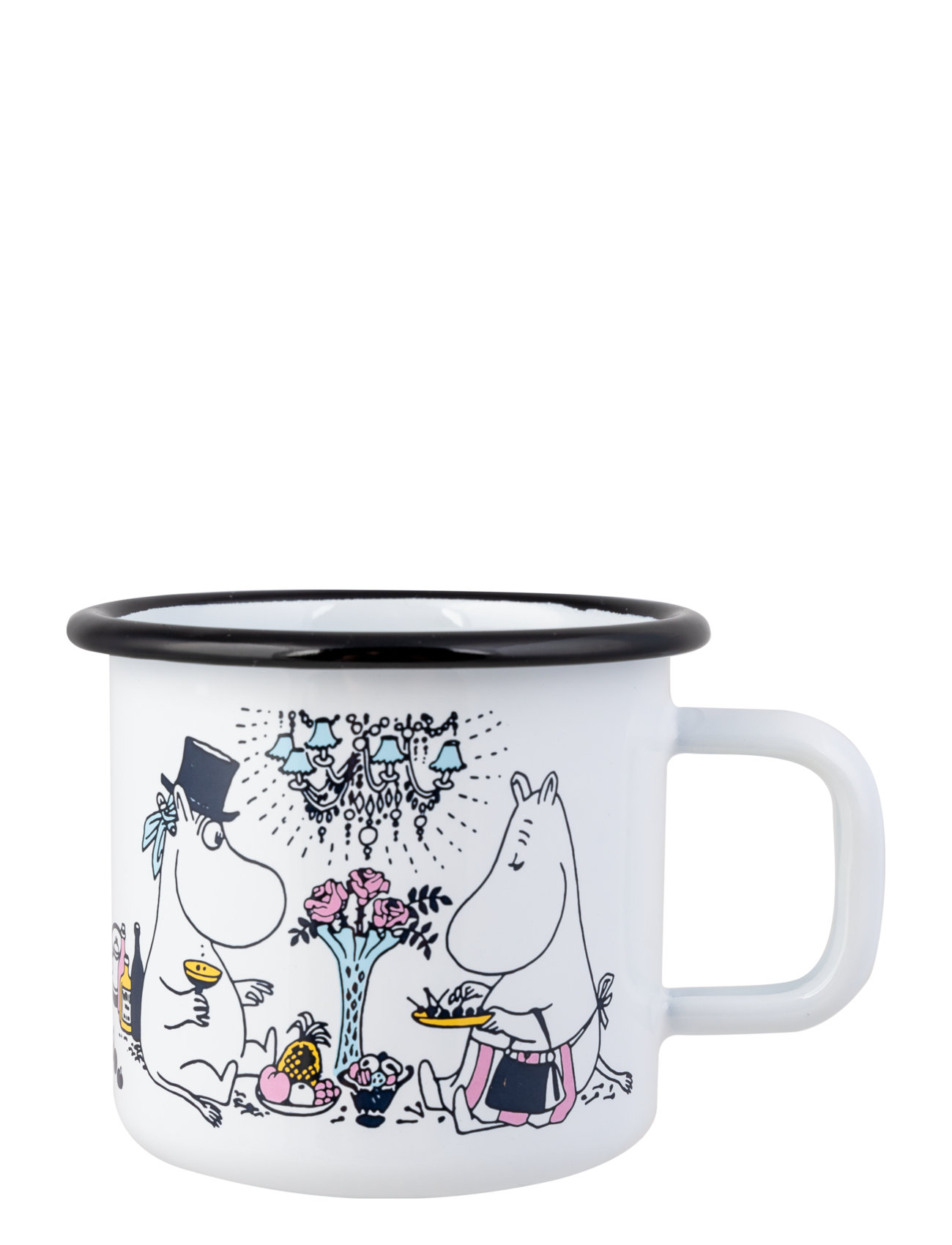 Moomin Enamel Mug 37Cl Date Night Home Tableware Cups & Mugs Coffee Cups White Moomin