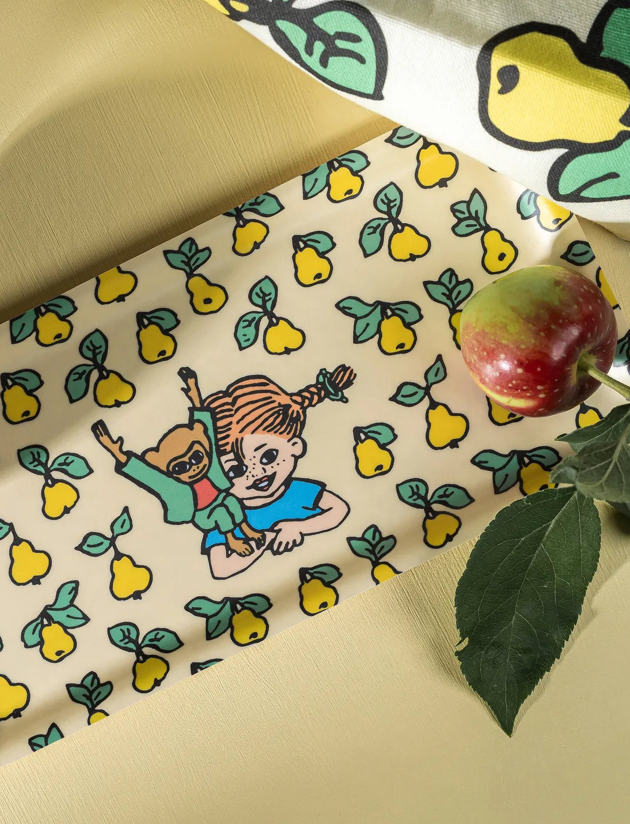 Muurla Pippi Tray Fruits 27X13cm, 27X13 cm, Yellow, Spisesteder Og Bordtilbehør > Bakker, Unisex