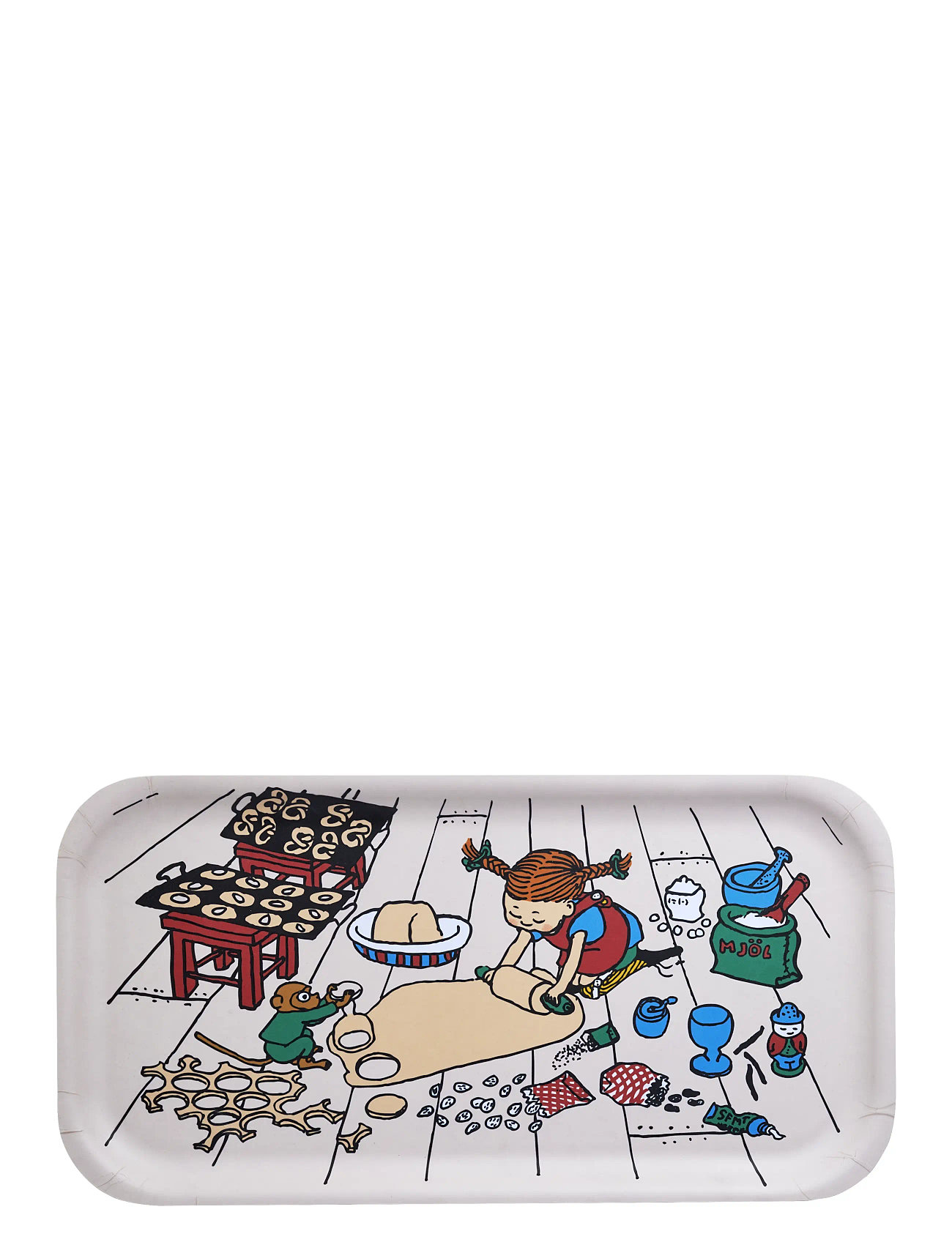 Pippi Langstrømpe Pippi Tray 43X22Cm Baking Multi/patterned