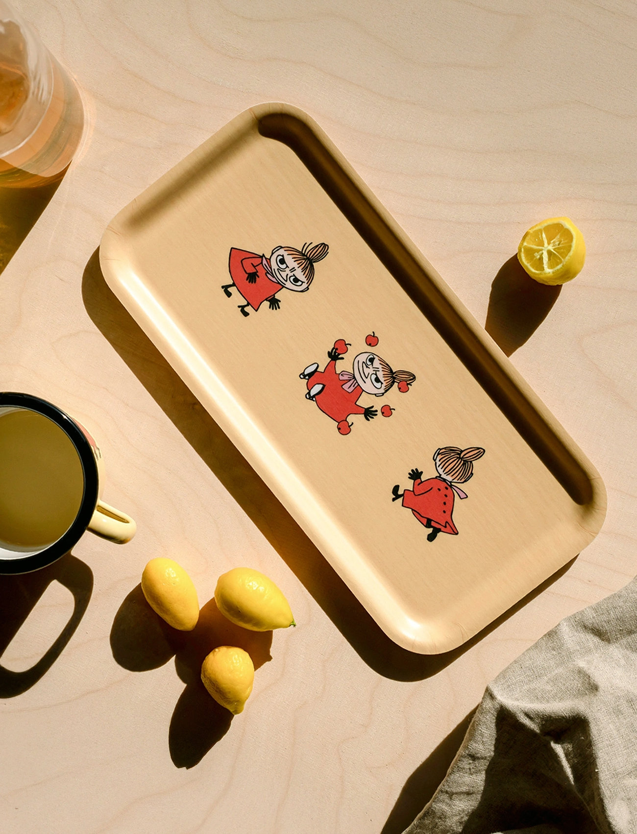 Muurla Moomin Tray Retro Little My 27X13cm, 27X13 cm, Beige, Spisesteder Og Bordtilbehør > Bakker, Unisex