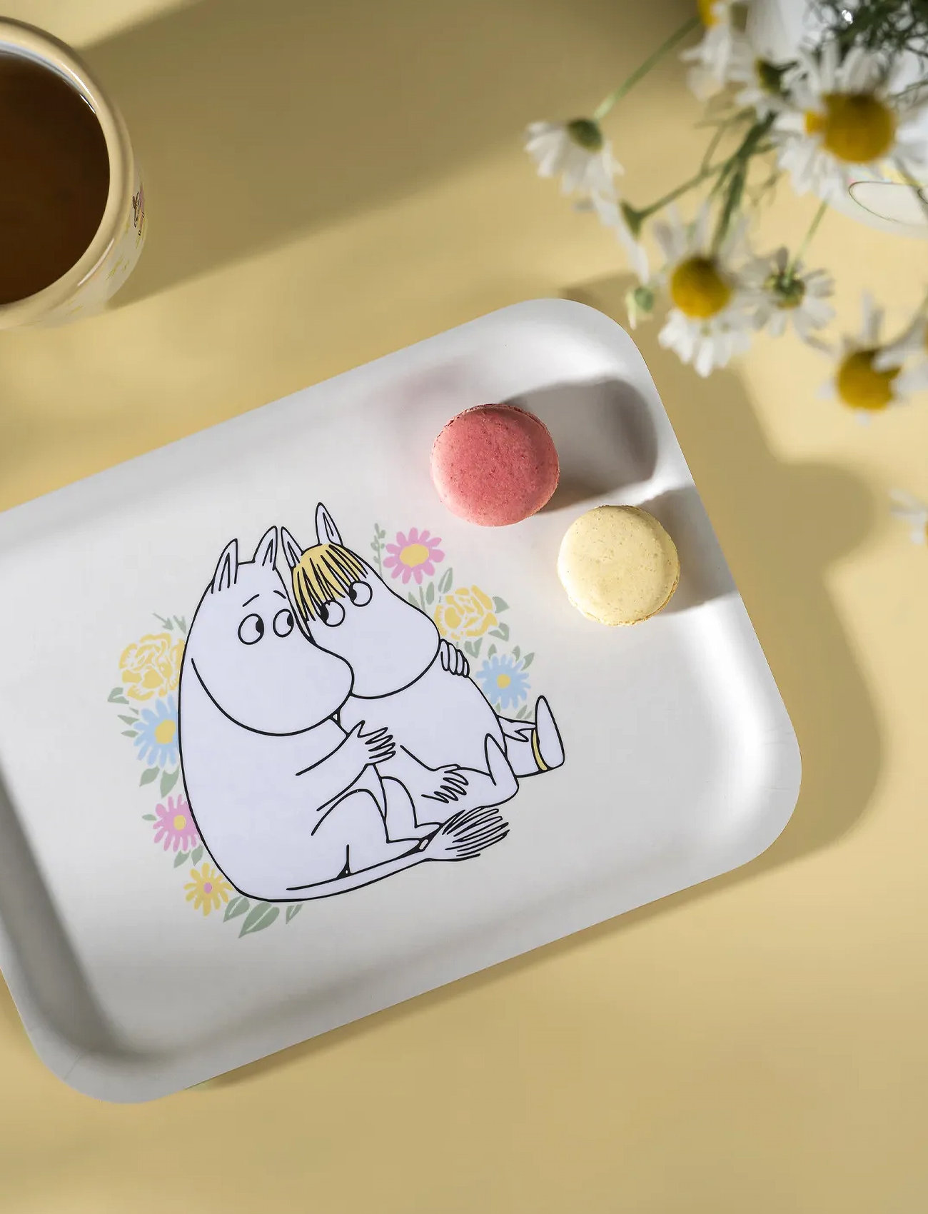 Muurla Moomin Tray Flowers 27X20cm, 27X20 cm, Cream, Spisesteder Og Bordtilbehør > Bakker, Unisex