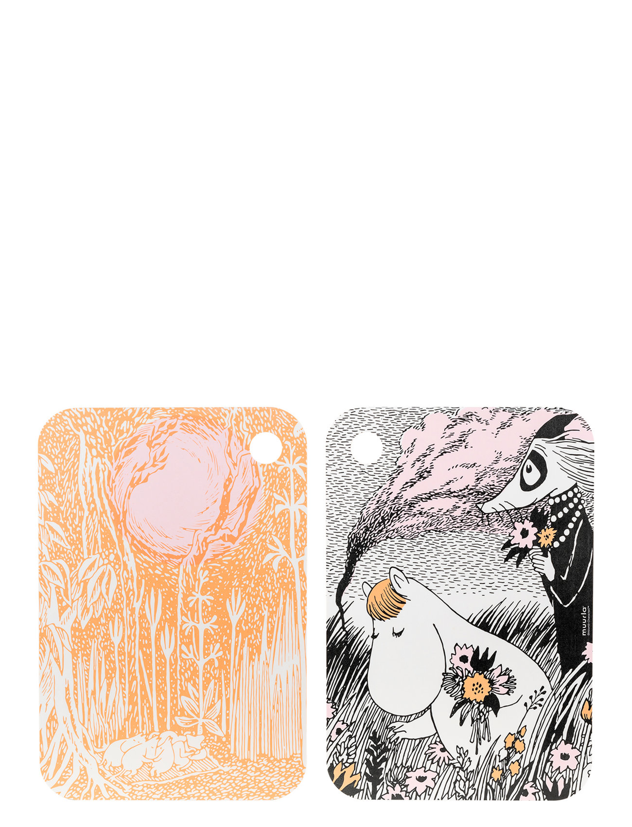 Moomin Chop&Serve Board Summer Night Home Kitchen Kitchen Tools Cutting Boards Orange Moomin