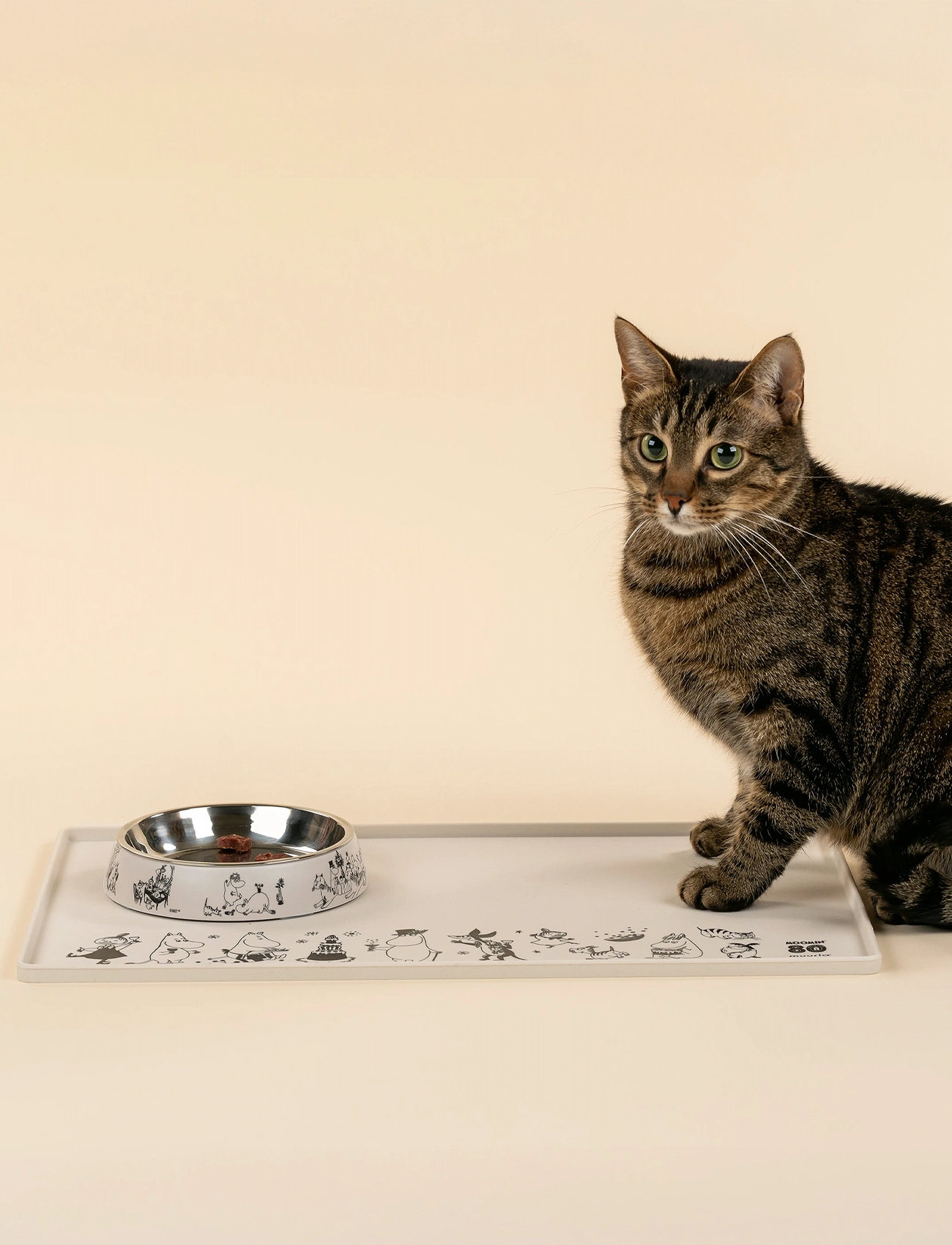 Muurla Moomin For Pets Cat Food Bowl Moomin 80, Ø 15.5 cm, Cream, Kæledyr > Madskåle, Unisex