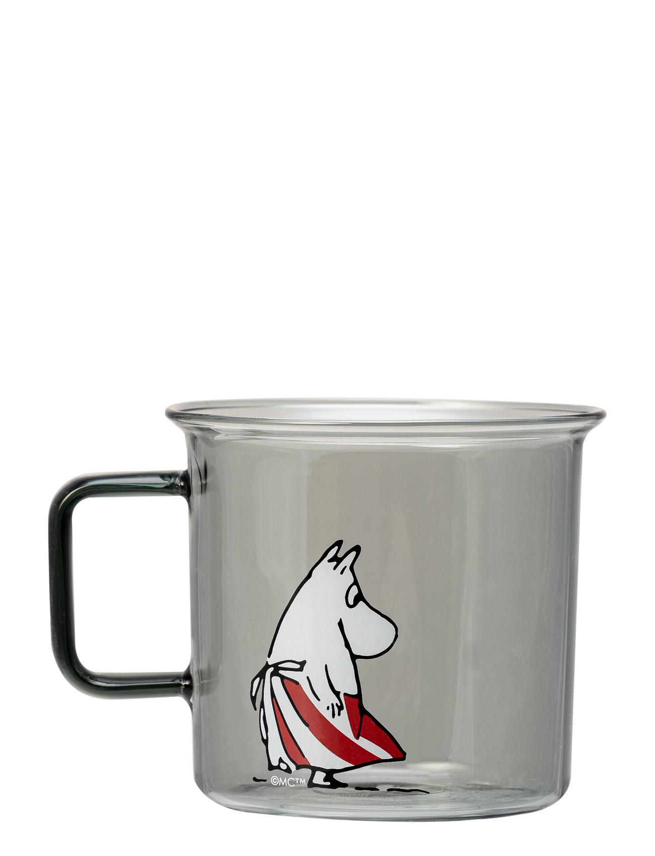Moomin Glass Mug Moominmamma Home Tableware Cups & Mugs Coffee Cups Grey Moomin