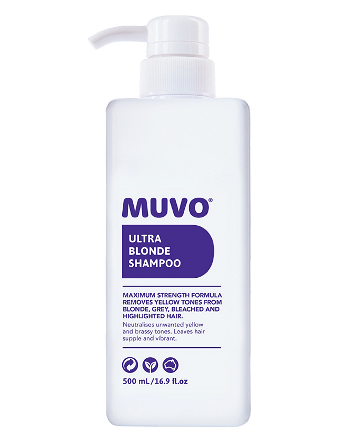 Ultra Blonde Shampoo Beauty Women Hair Care Silver Shampoo Nude MUVO