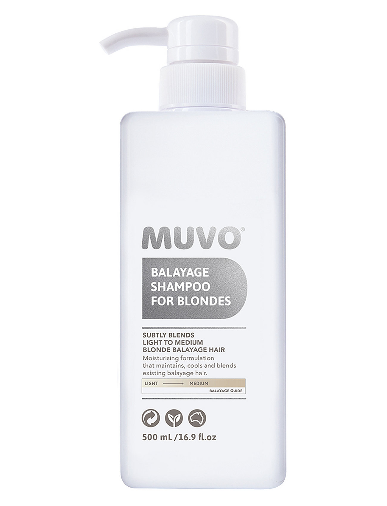 Balayage Shampoo For Blondes Beauty Women Hair Care Silver Shampoo Nude MUVO