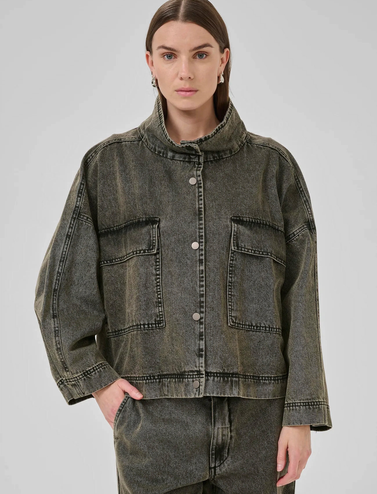 My Essential Wardrobe Tessamw 160 Jacket, 38, Grey, Jakker > Denim, Dame