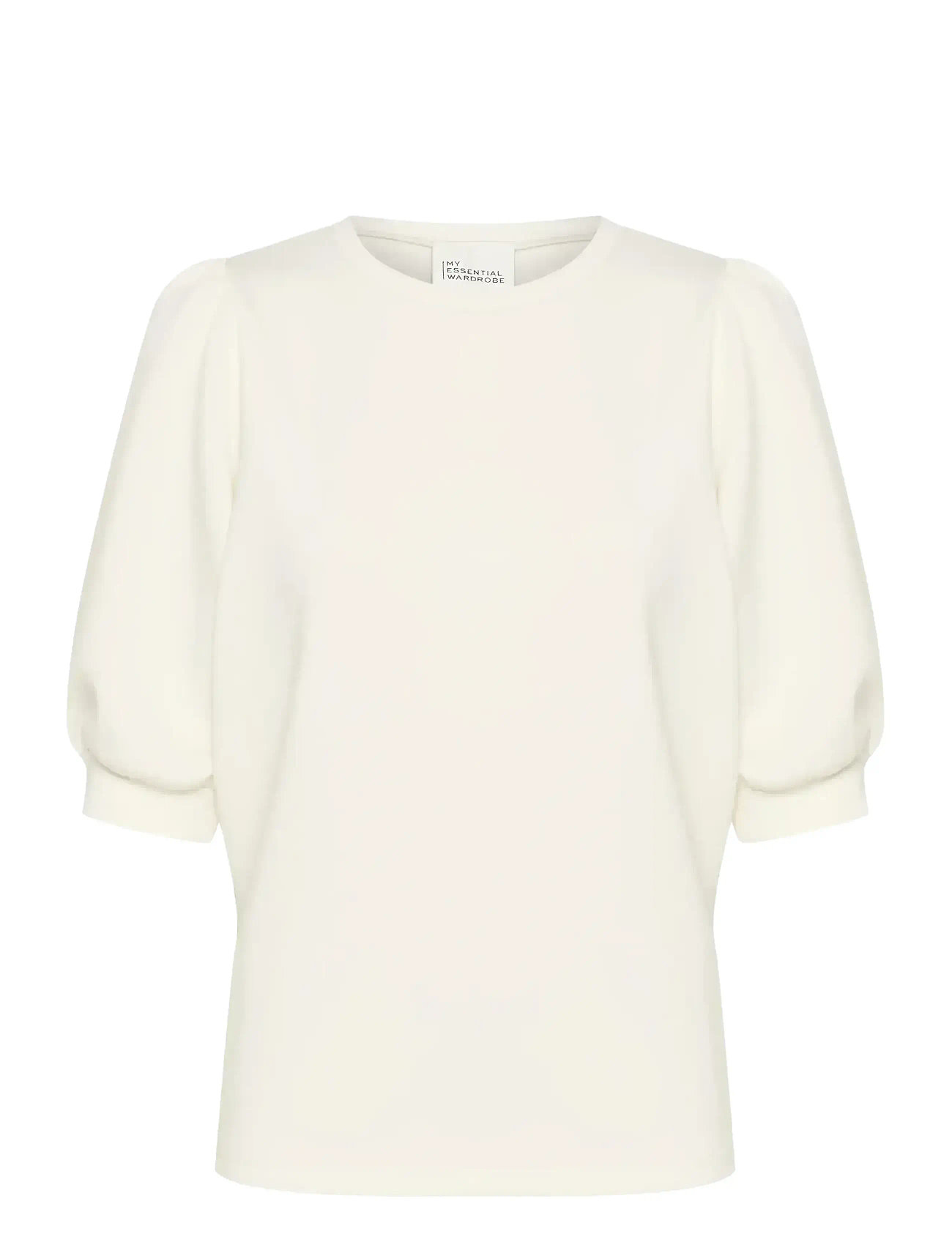 MY ESSENTIAL WARDROBE Elmw Puff Runder Hals Bluse Weiß - XS - Damen