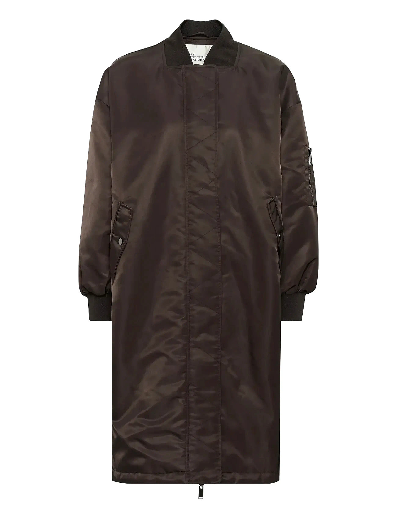 MY ESSENTIAL WARDROBE Helgamw Reversable Long Jacke Braun - 40 - Damen