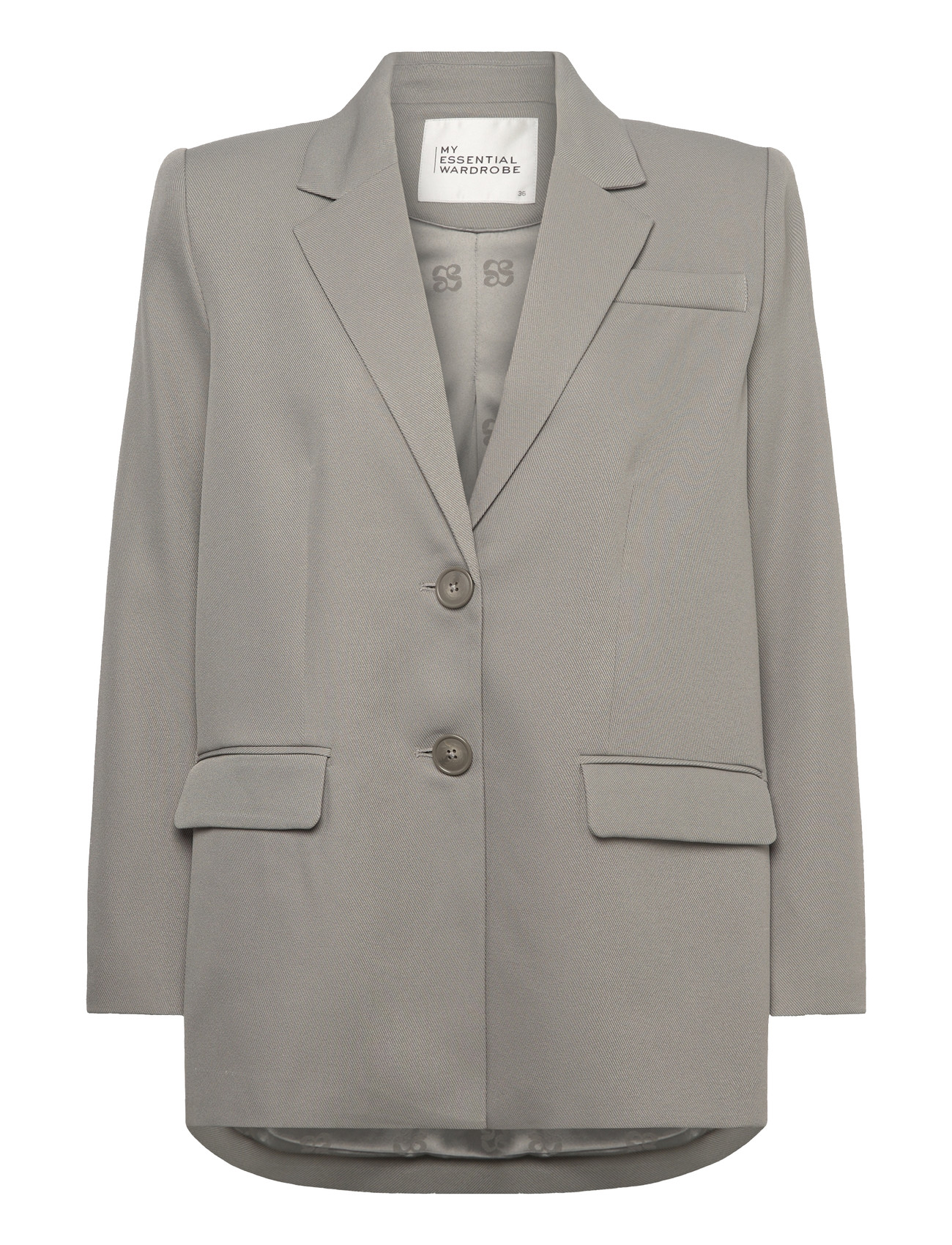 My Essential Wardrobe Disamw Emmy Blazer, 36, Grey, Blazere > Enkeltradede Blazere, Dame