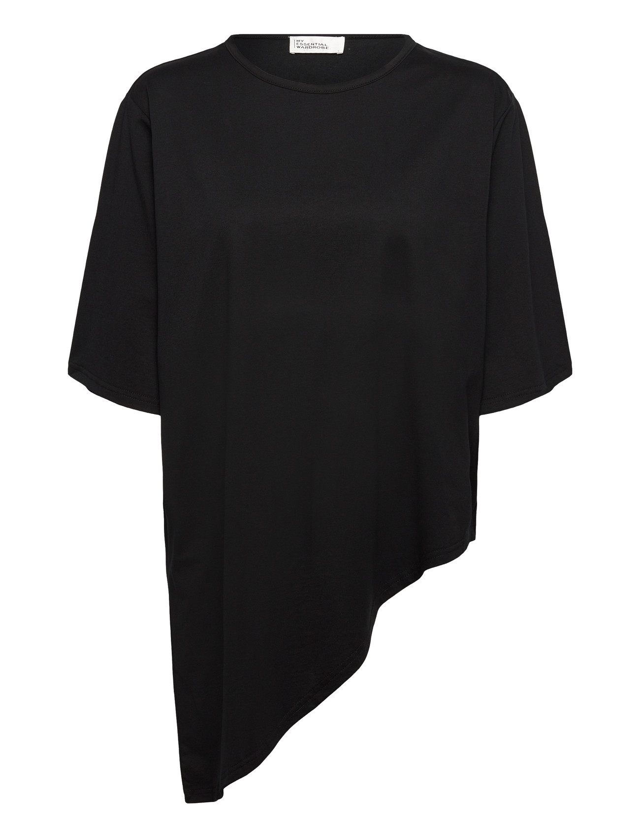 MY ESSENTIAL WARDROBE Leamw Asymetric Tee Schwarz - XS - Damen