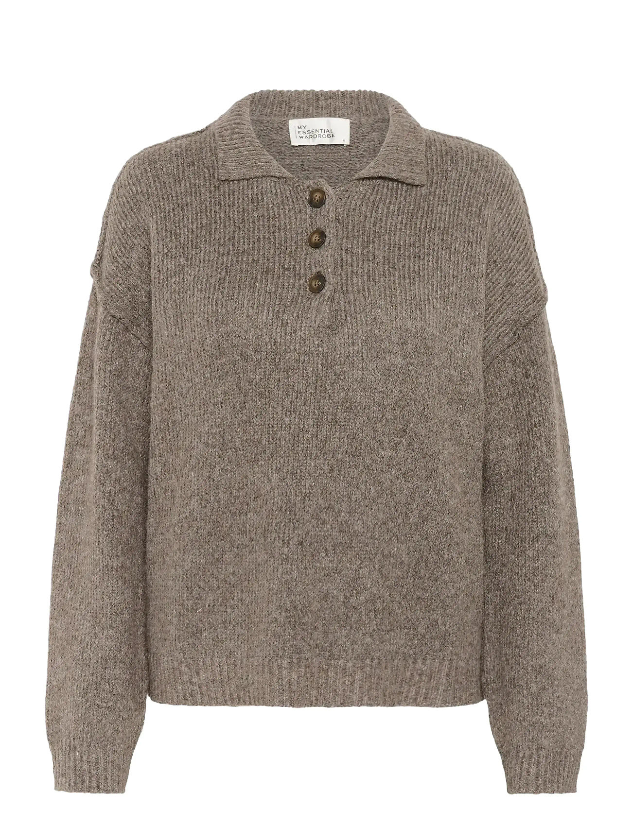 MY ESSENTIAL WARDROBE Palomamw Polo Pullover Grau - XXL - Damen