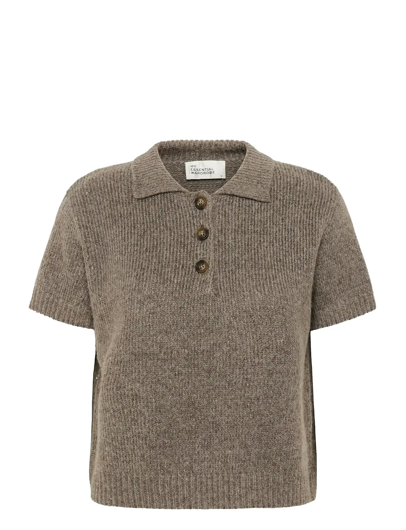 MY ESSENTIAL WARDROBE Palomamw Knit Polo Ss Beige - XS - Damen