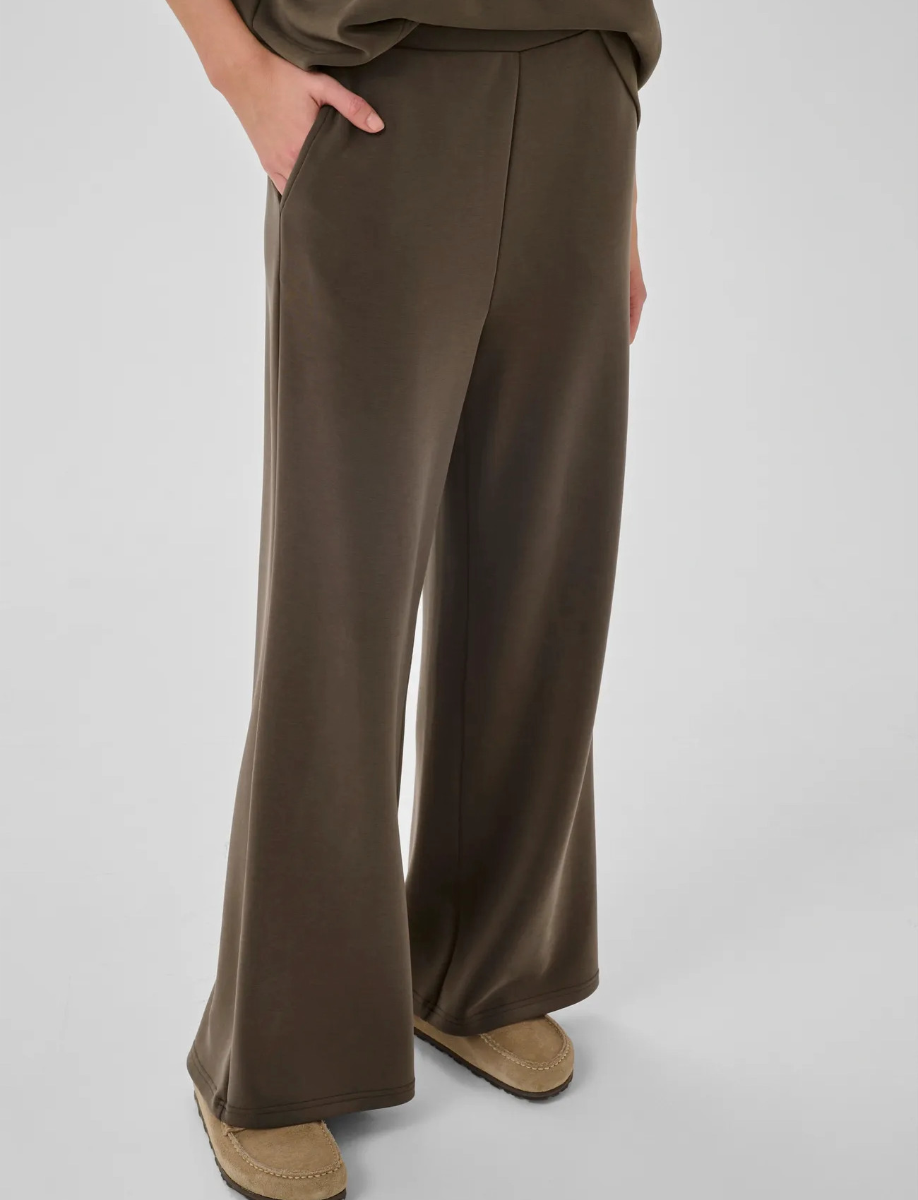 My Essential Wardrobe Mwhelle Wide Pant, XXL Long, Brown, Bukser > Brede Ben, Dame