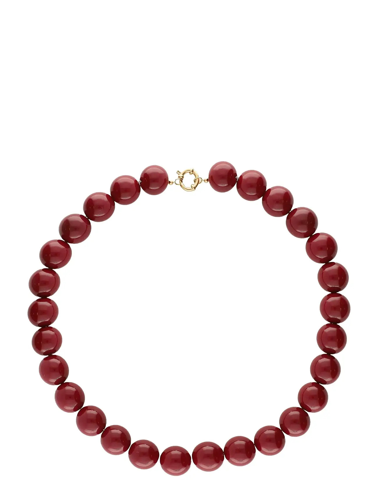 MY Schmuck Kette Beads Big Wine Rot Burgundy - One Size - Damen