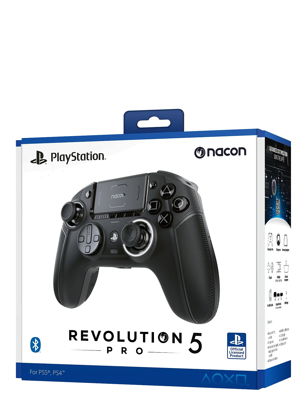 NACON Ps5 Revolution 5 Pro Controller Black, One Size, Black, Accessories > Controllers, Børn