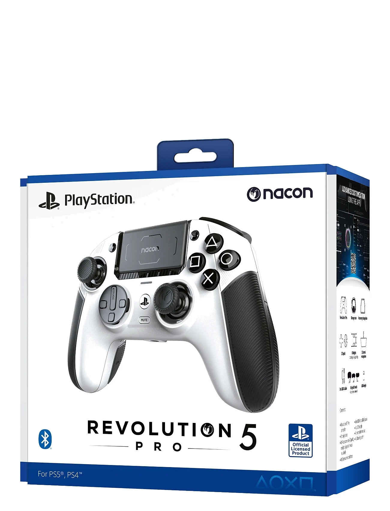 NACON Ps5 Revolution 5 Pro Controller White, One Size, White, Accessories > Controllers, Børn