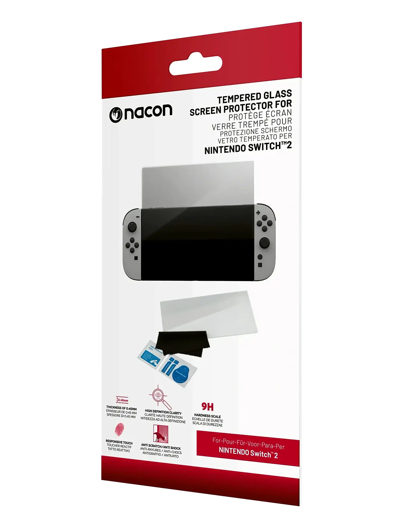NACON Switch 2 Tempered Glass, One Size, Black, Accessories > Other, Børn
