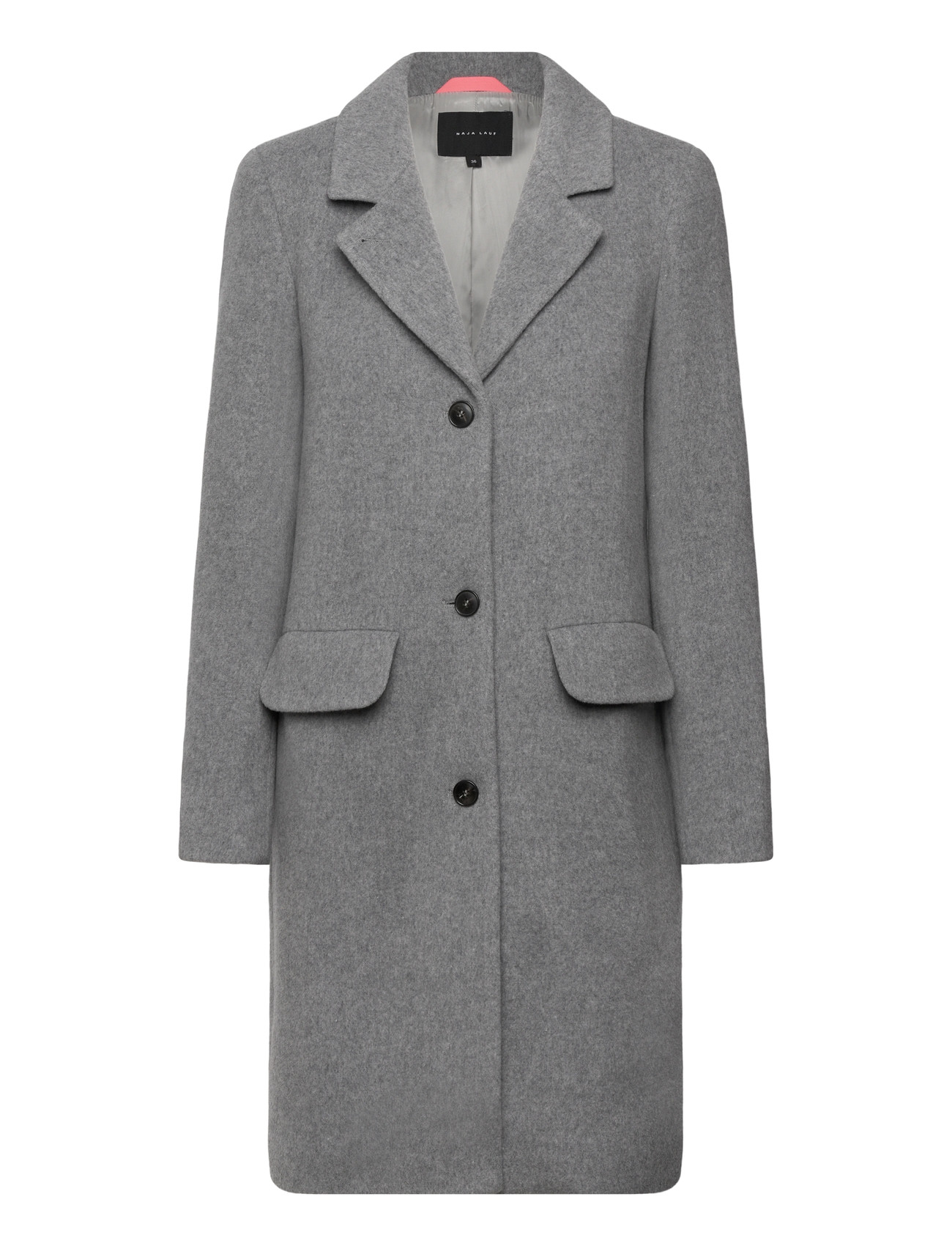 NAJA LAUF Malin Mantel Soft Wolle Grau - 34 - Damen