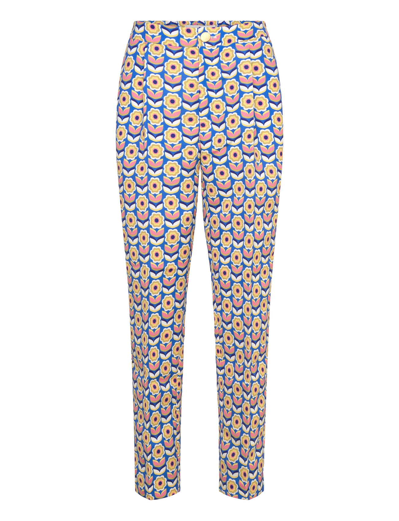 NAJA LAUF Annica Hosen Ribbed 60S Flowers Blau - 42 - Damen