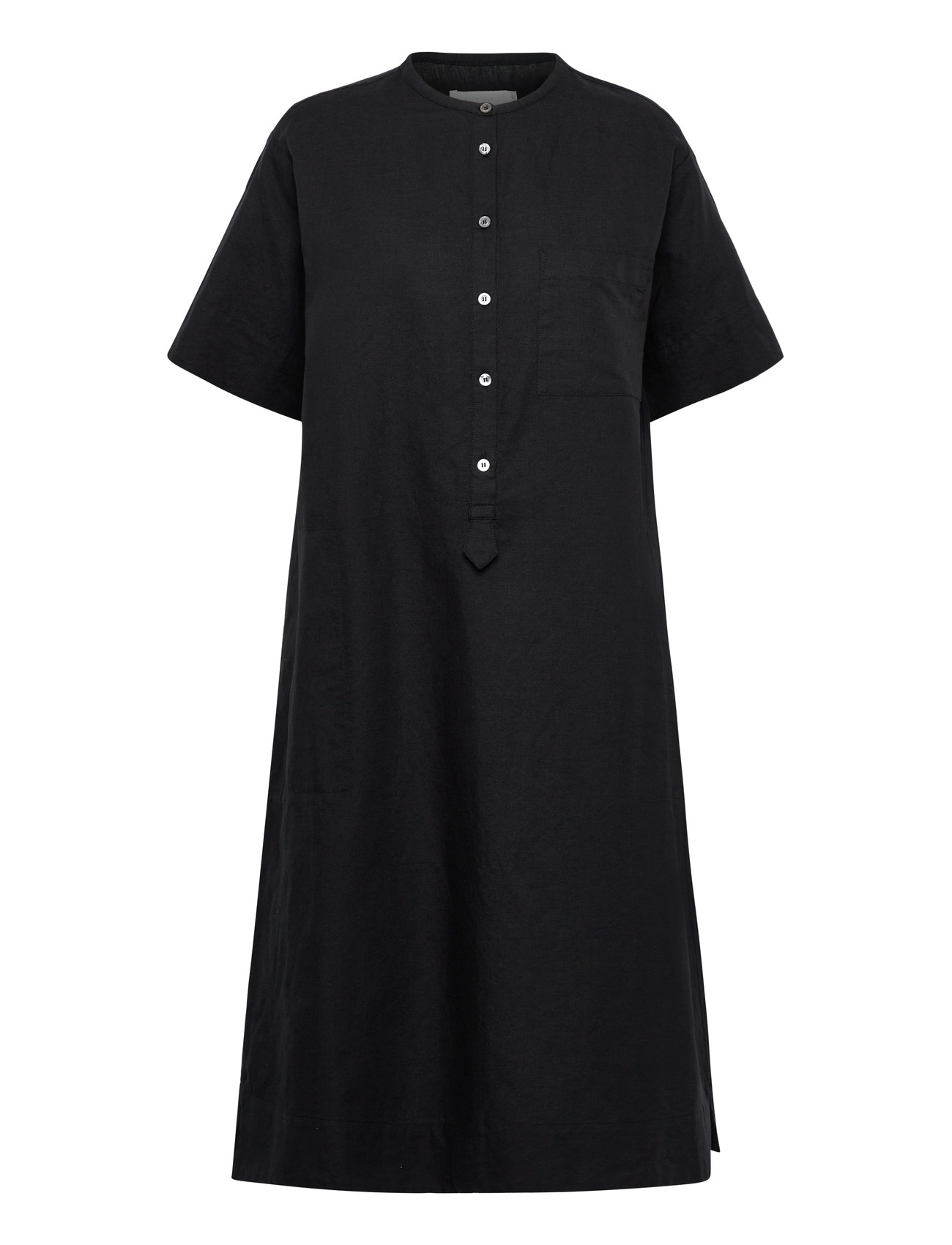 NAJA LAUF Virginia Kleid Linen Blend Schwarz - 36 - Damen